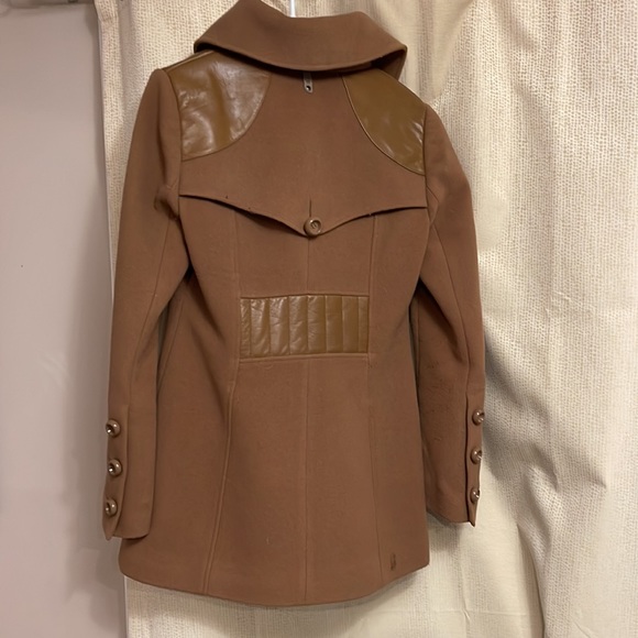 Wool and leather Mackage coat - Picture 4 of 7